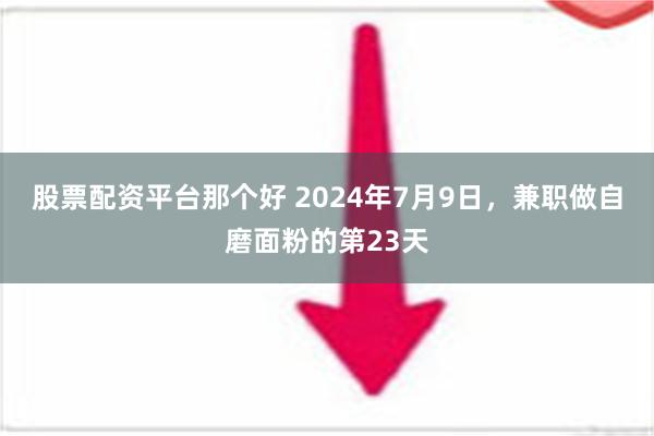 股票配资平台那个好 2024年7月9日，兼职做自磨面粉的第23天