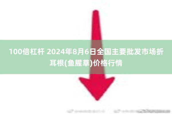 100倍杠杆 2024年8月6日全国主要批发市场折耳根(鱼腥草)价格行情