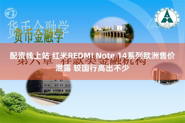 配资线上站 红米REDMI Note 14系列欧洲售价泄露 较国行高出不少